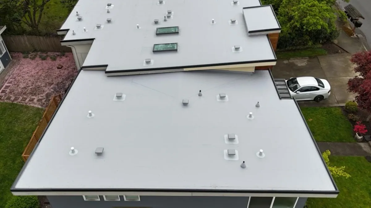 Low-slope roofing project in Pierce County